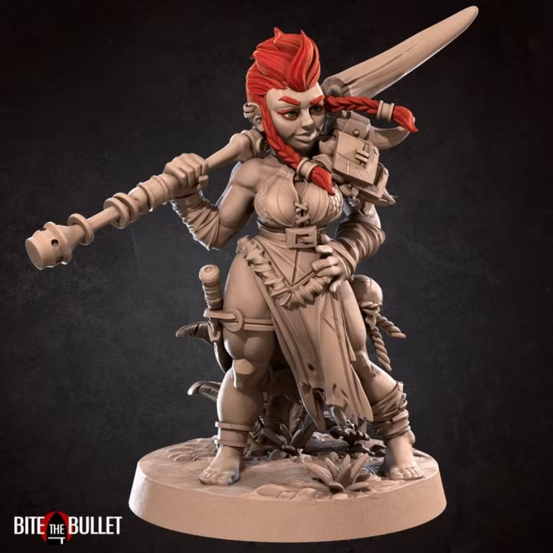 Amazons - Olga and Volga the Amazon Dwarf Sisters (2 Minis)