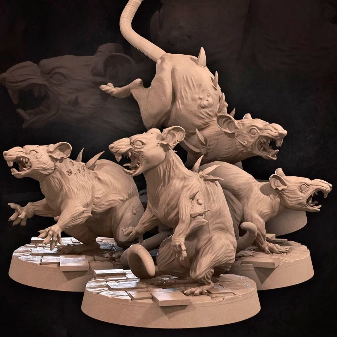 Dungeon Demons - Giant Rats (4 Minis)