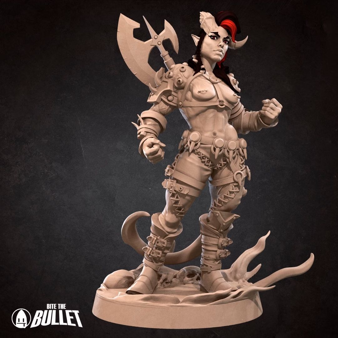 Carla the Tiefling Barbarian (Pinup)