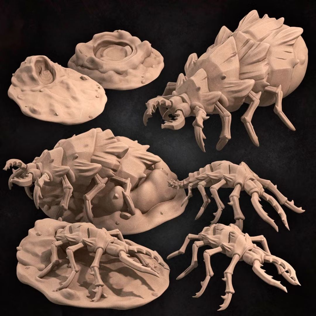Bullet Hell Demons - Sand Maggots (4 Minis)