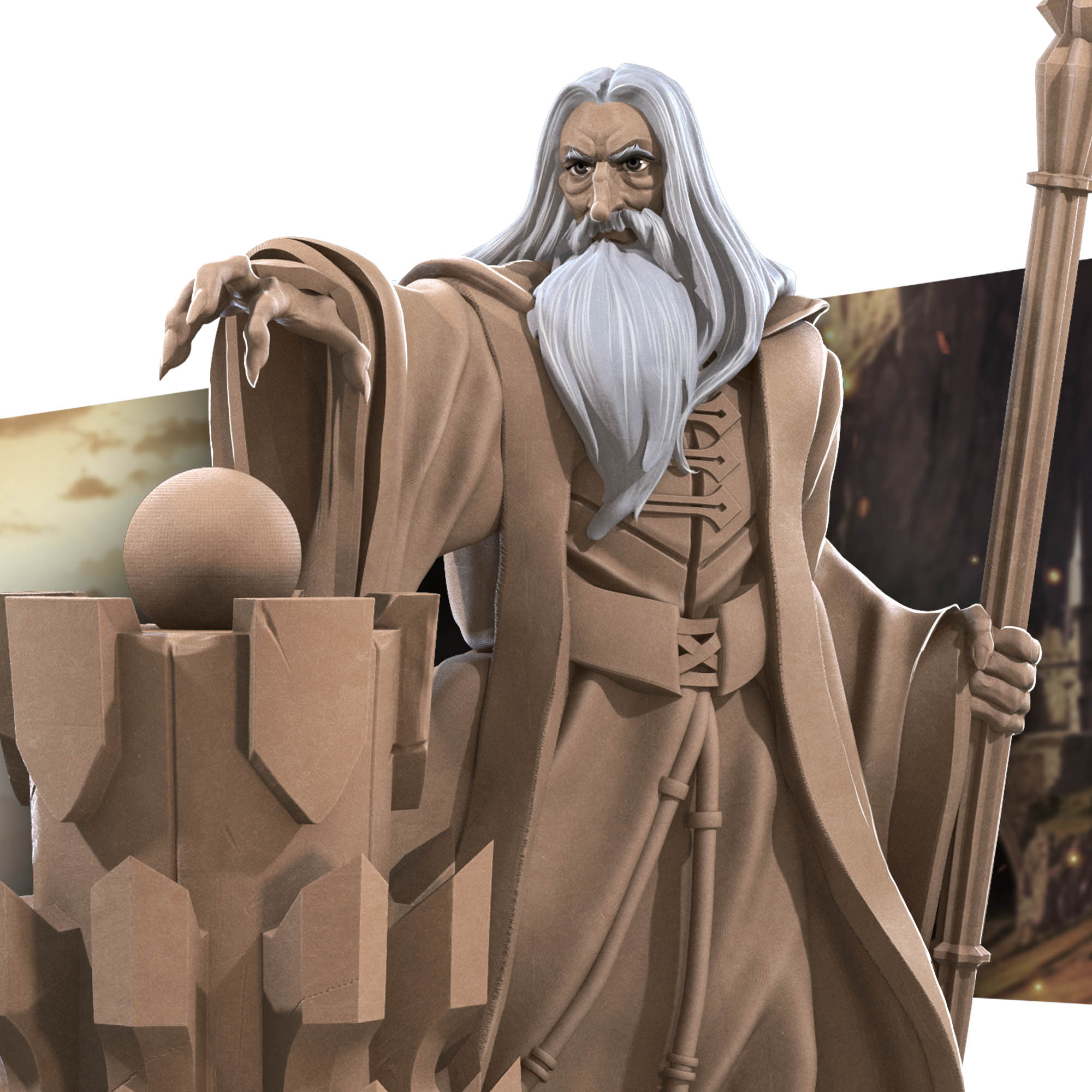 Dark Wizard mit sehendem Stein