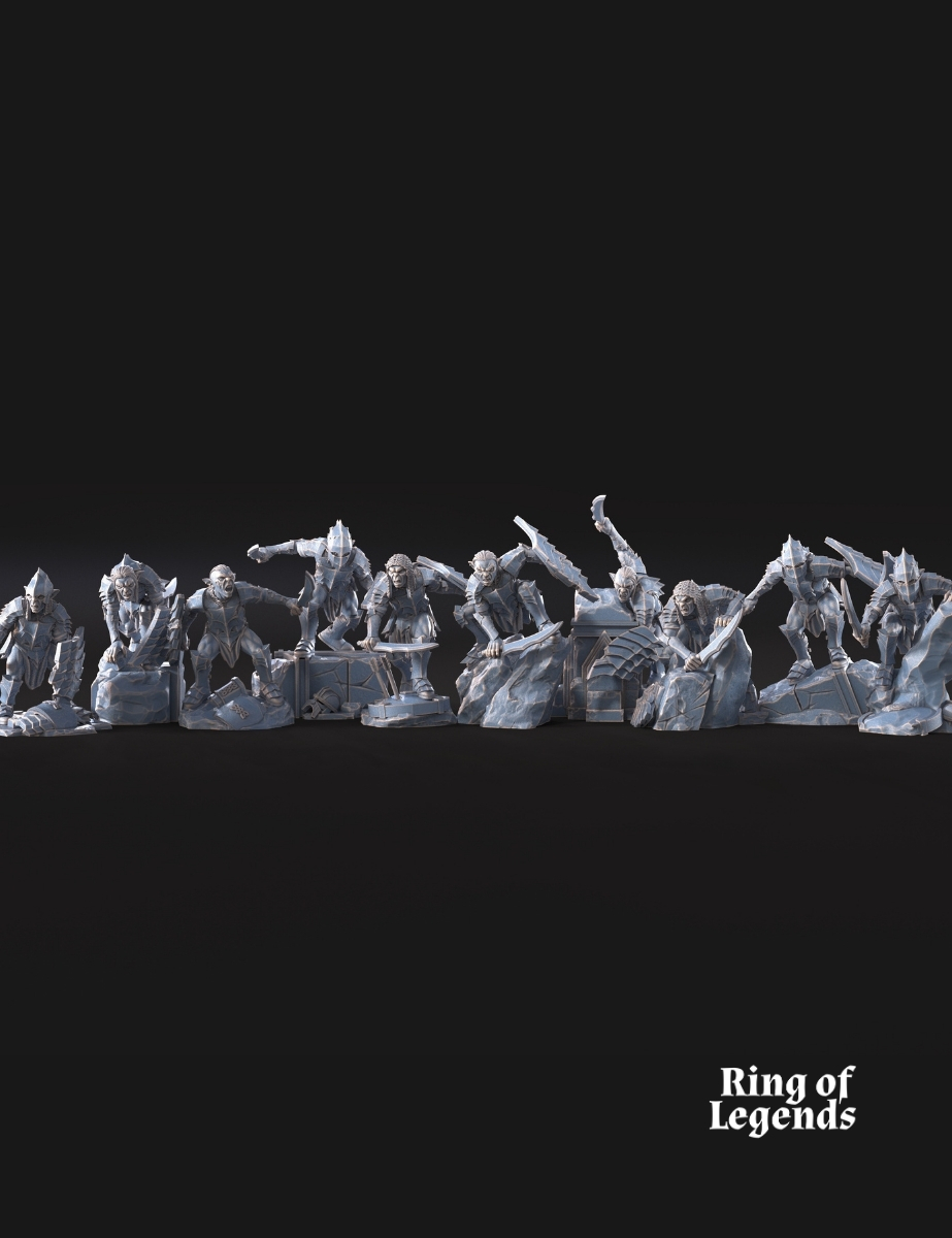 Goblins of the Cave 10x Warriors with Sword and Shield