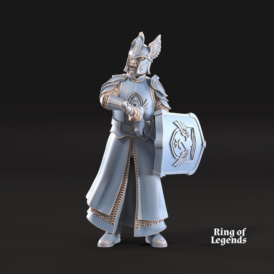 6x Swan Warriors with sword - White Swan