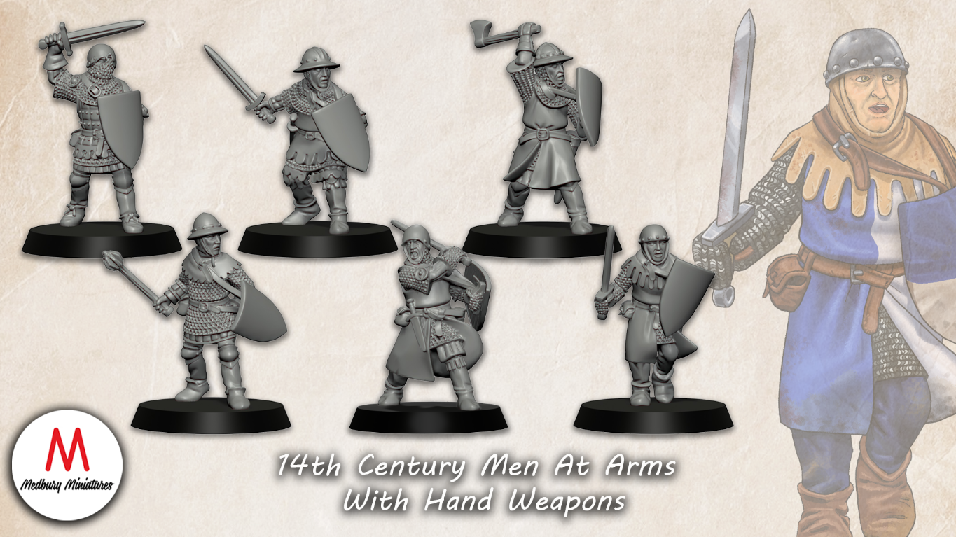 14th Century Men At Arms With Hand Weapons