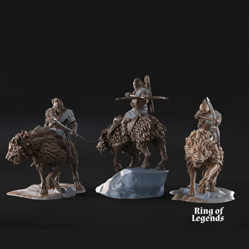 6x Jinetes Morlok Warg (Arco) - Ciudad Oscura de Morlok