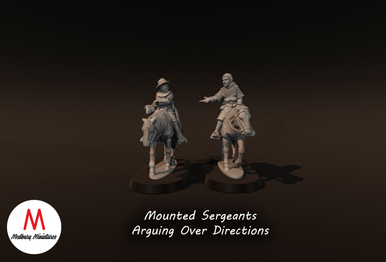 Mounted Sergeants Arguing Over Directions