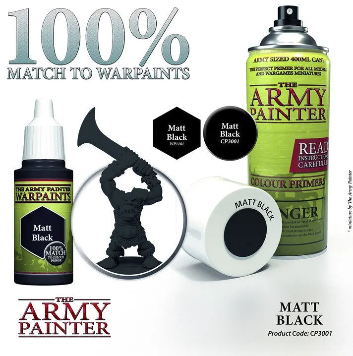 Base Primer Matt Black-The Army Painter-Radaddel