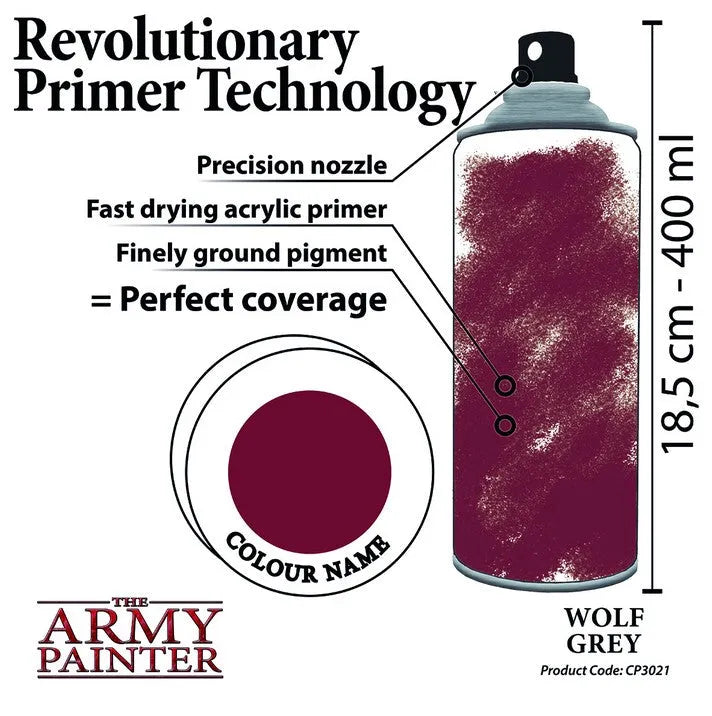 Colour Primer Wolf Grey-The Army Painter-Radaddel
