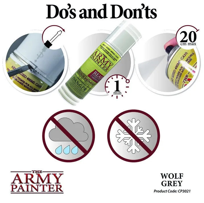 Colour Primer Wolf Grey-The Army Painter-Radaddel
