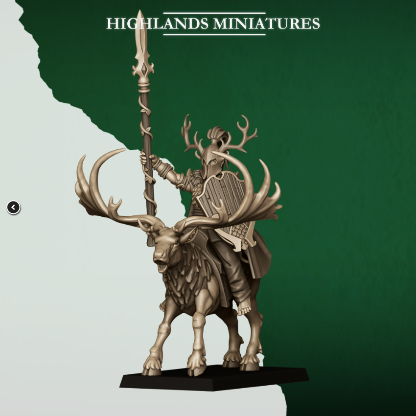 Mounted Feral Elf Lord on Feral Stag