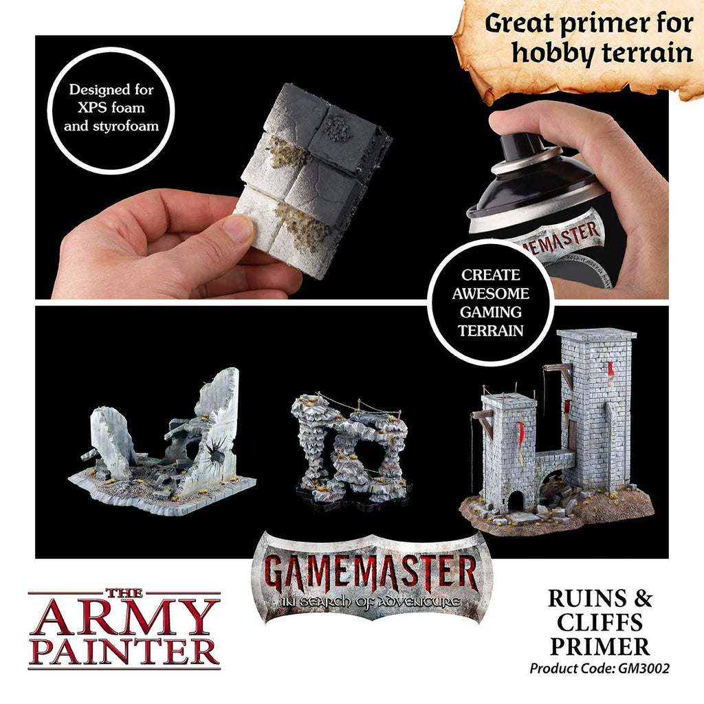 Gamemaster: Ruins & Cliffs Terrain Primer-The Army Painter-Radaddel