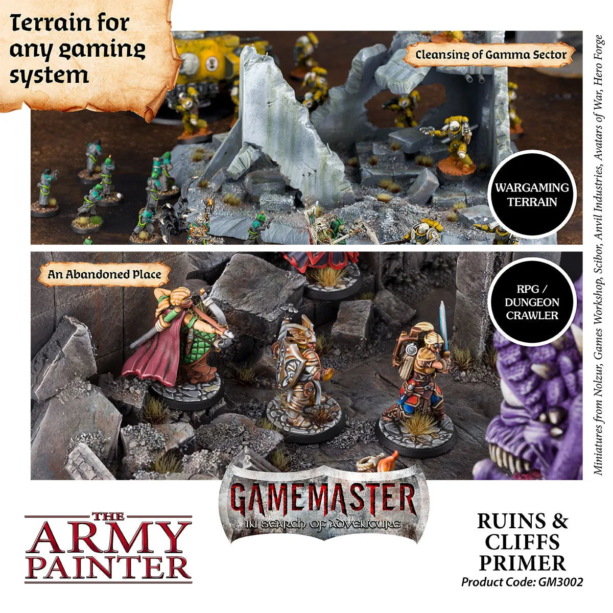 Gamemaster: Ruins & Cliffs Terrain Primer-The Army Painter-Radaddel