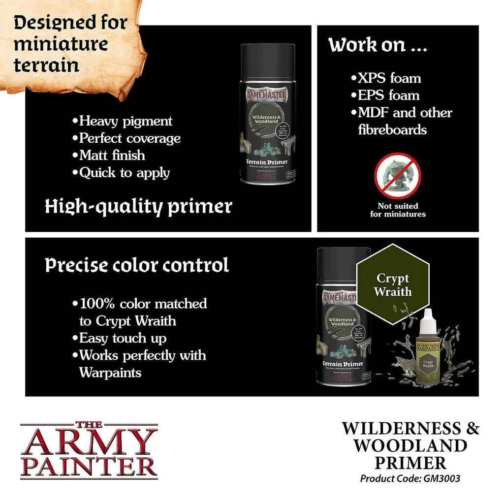 Gamemaster: Wilderness & Woodland Terrain Primer-The Army Painter-Radaddel