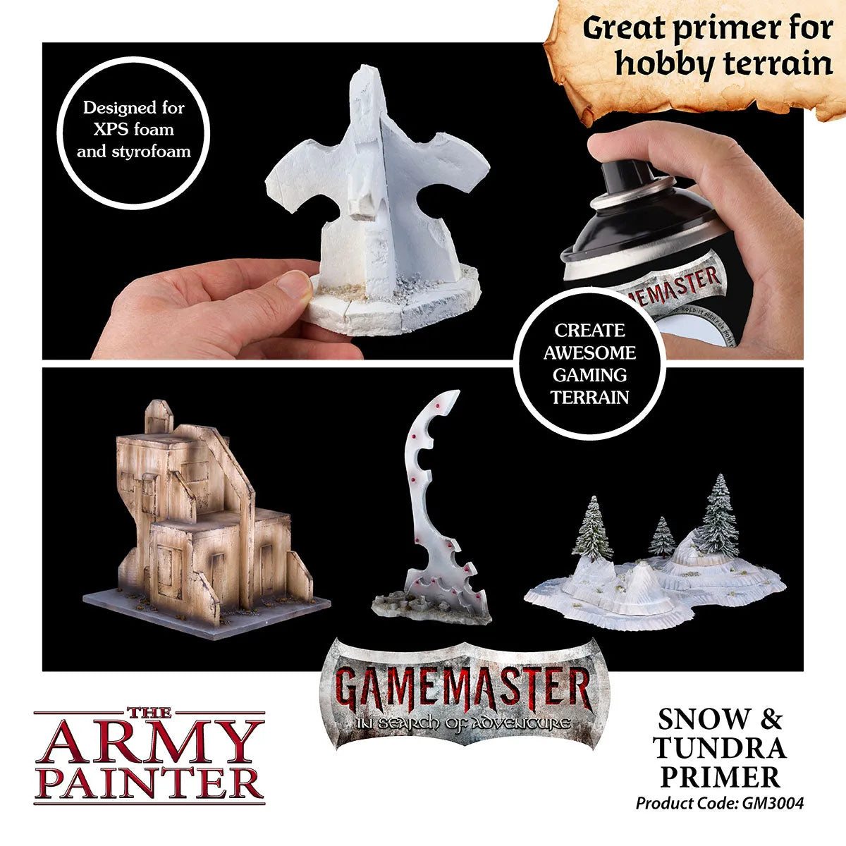 Gamemaster: Snow & Tundra Terrain Primer-The Army Painter-Radaddel