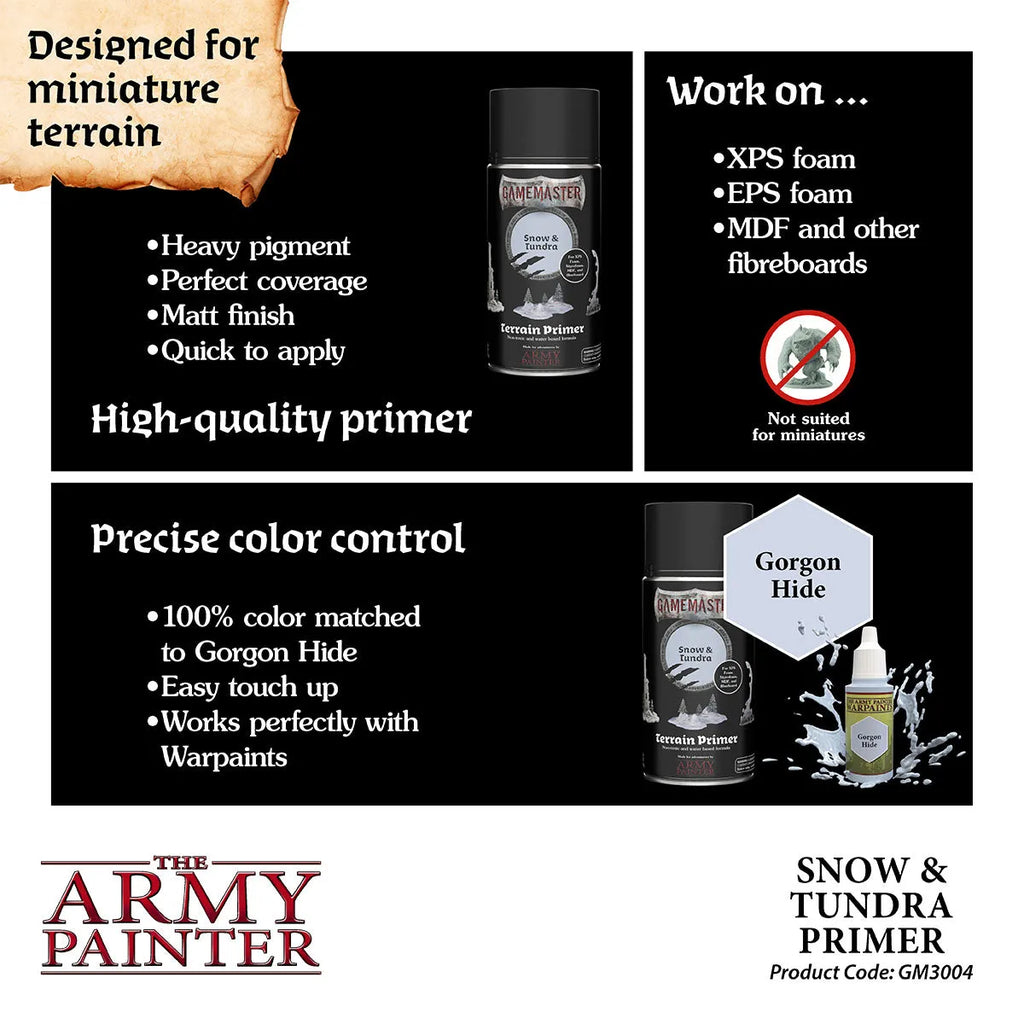 Gamemaster: Snow & Tundra Terrain Primer-The Army Painter-Radaddel