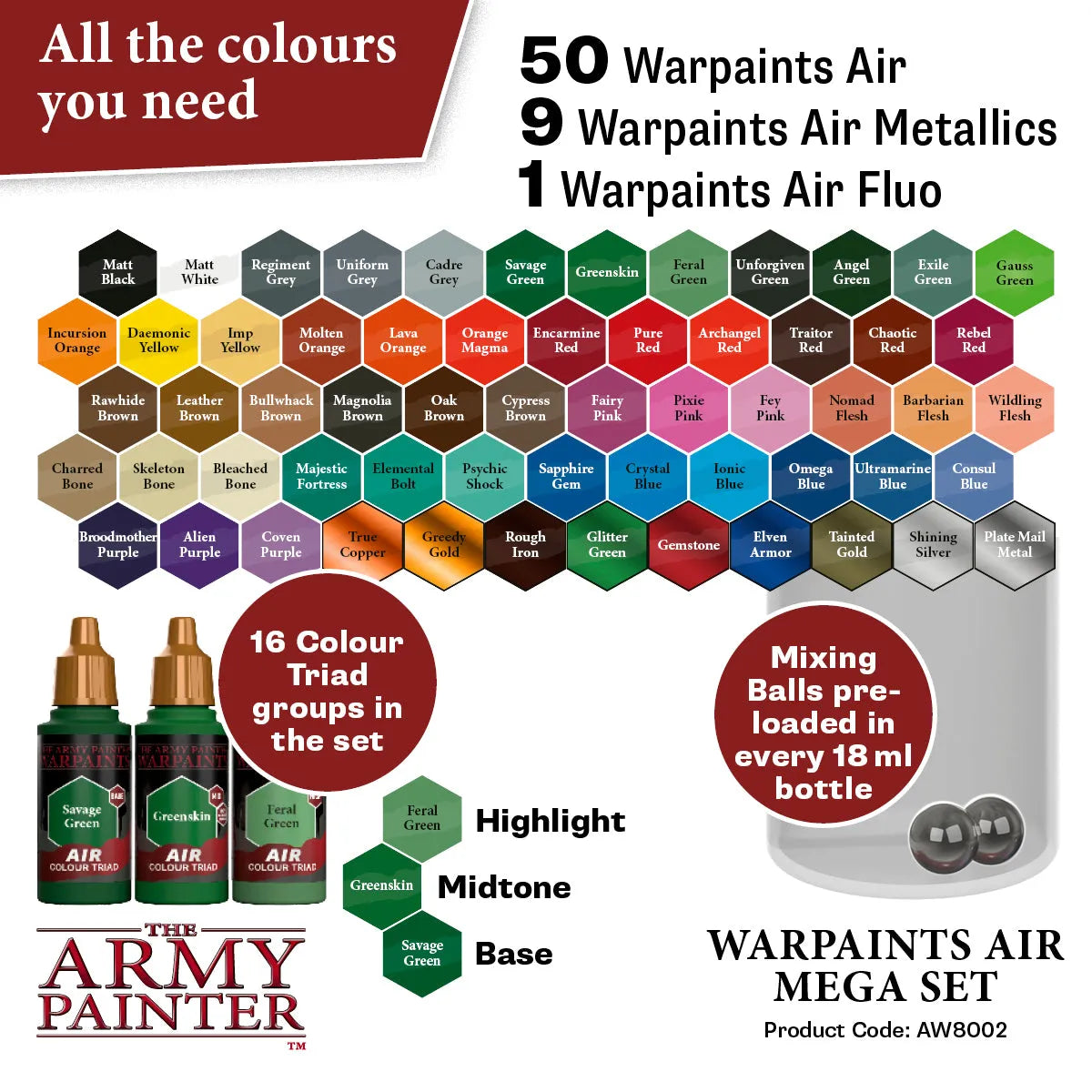 Warpaints Air Mega Set-The Army Painter-Radaddel