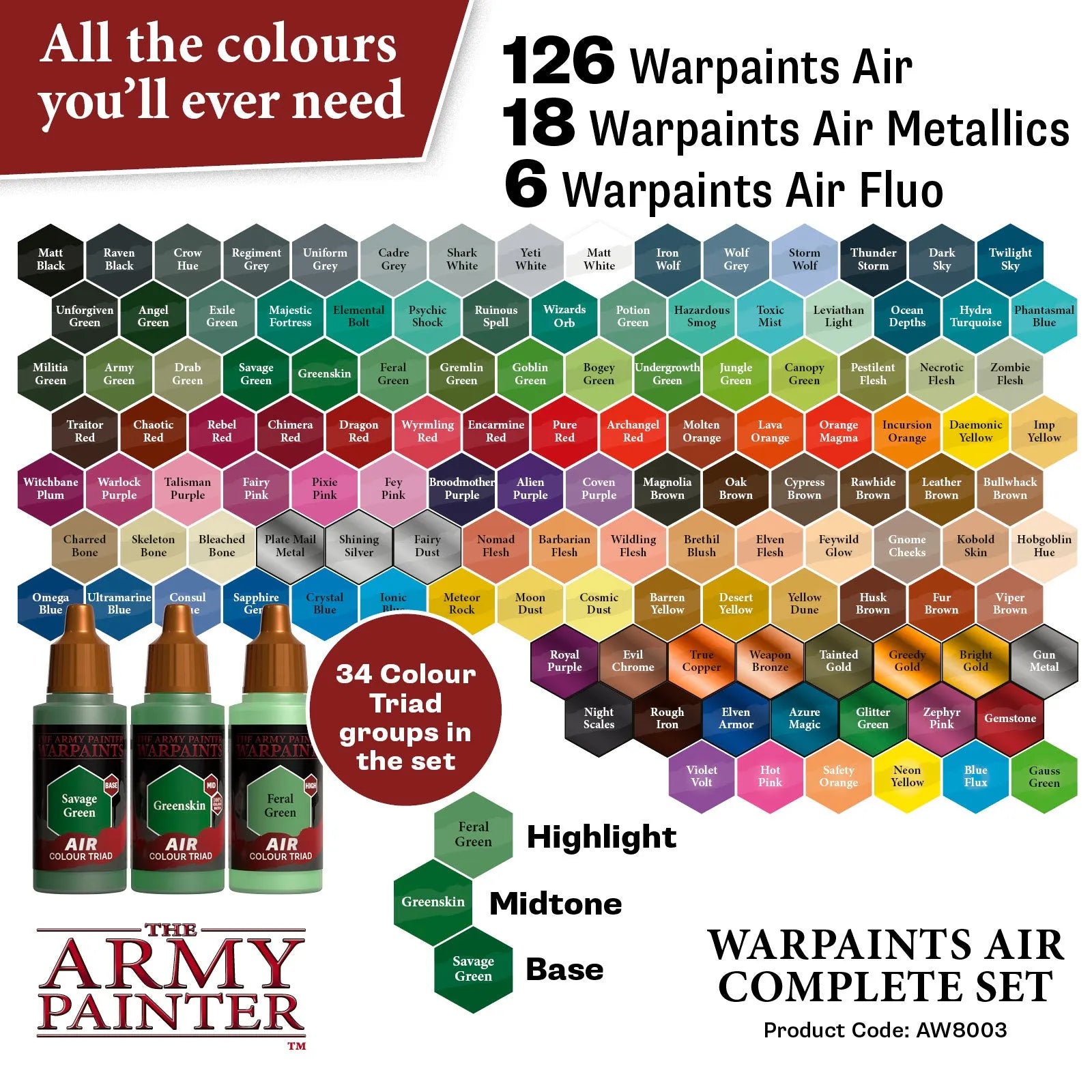 Warpaints Air Complete Set-The Army Painter-Radaddel