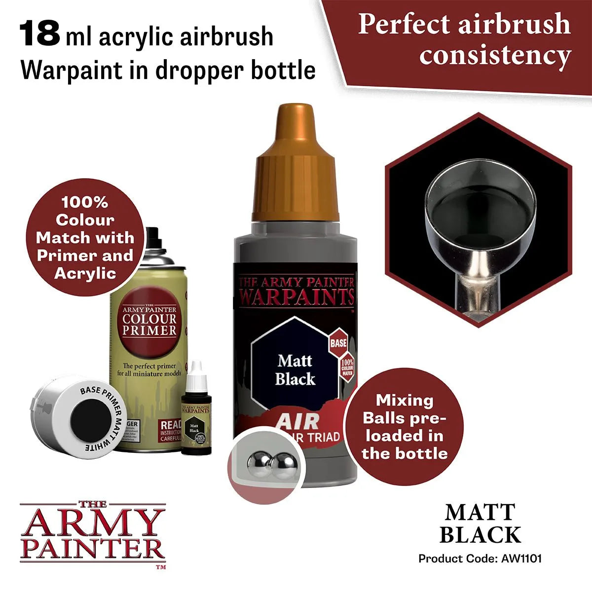 Air Warpaint Matt Black (01)-The Army Painter-Radaddel