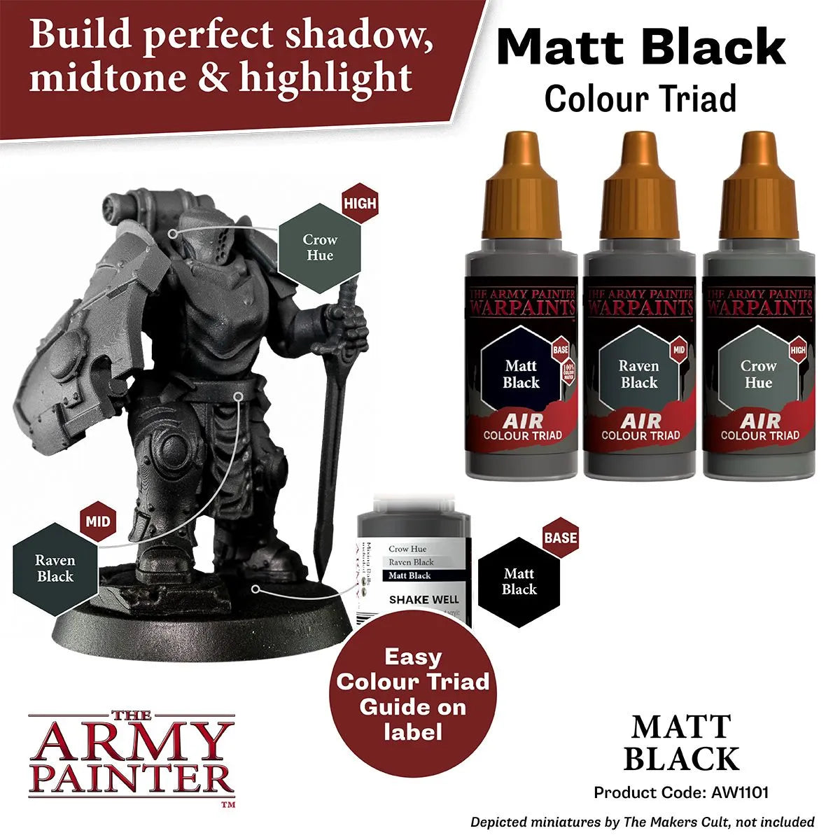 Air Warpaint Matt Black (01)-The Army Painter-Radaddel