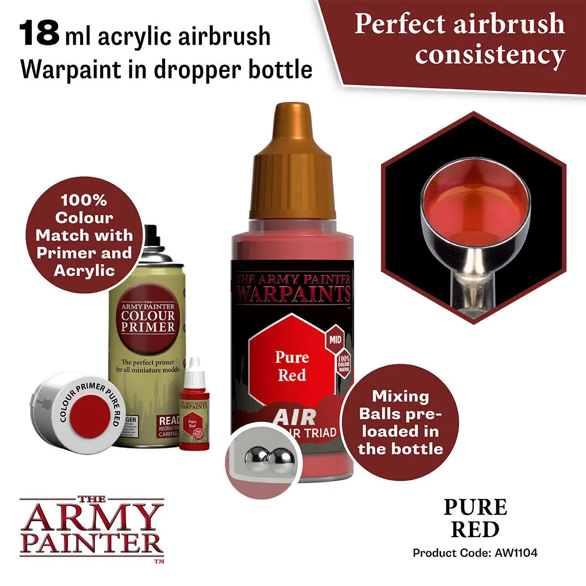 Air Warpaint Pure Red (62)-The Army Painter-Radaddel