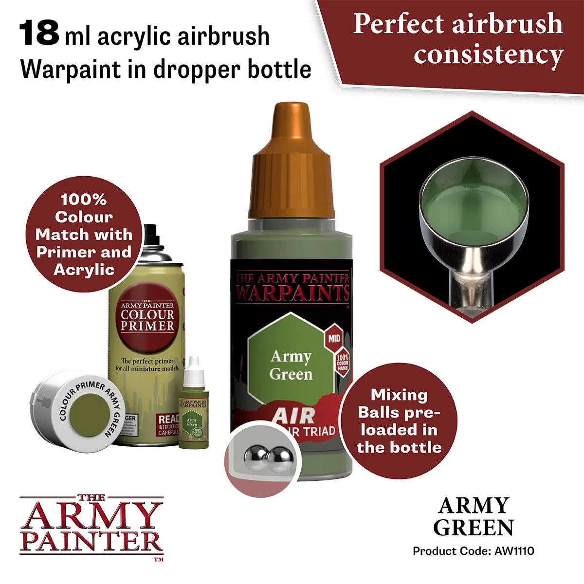 Air Warpaint Army Green (38)-The Army Painter-Radaddel