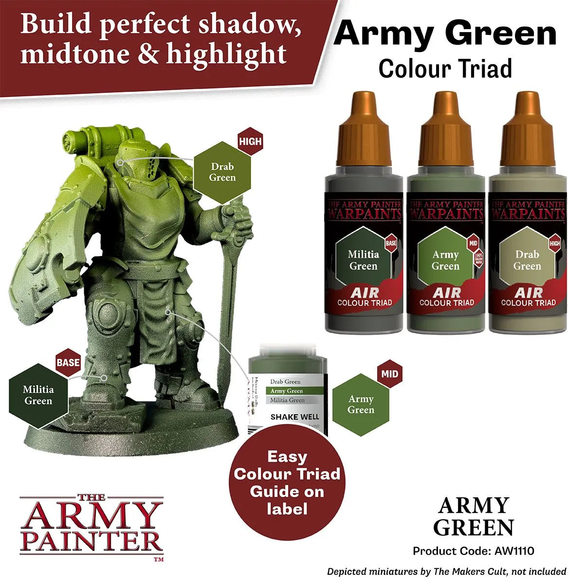 Air Warpaint Army Green (38)-The Army Painter-Radaddel