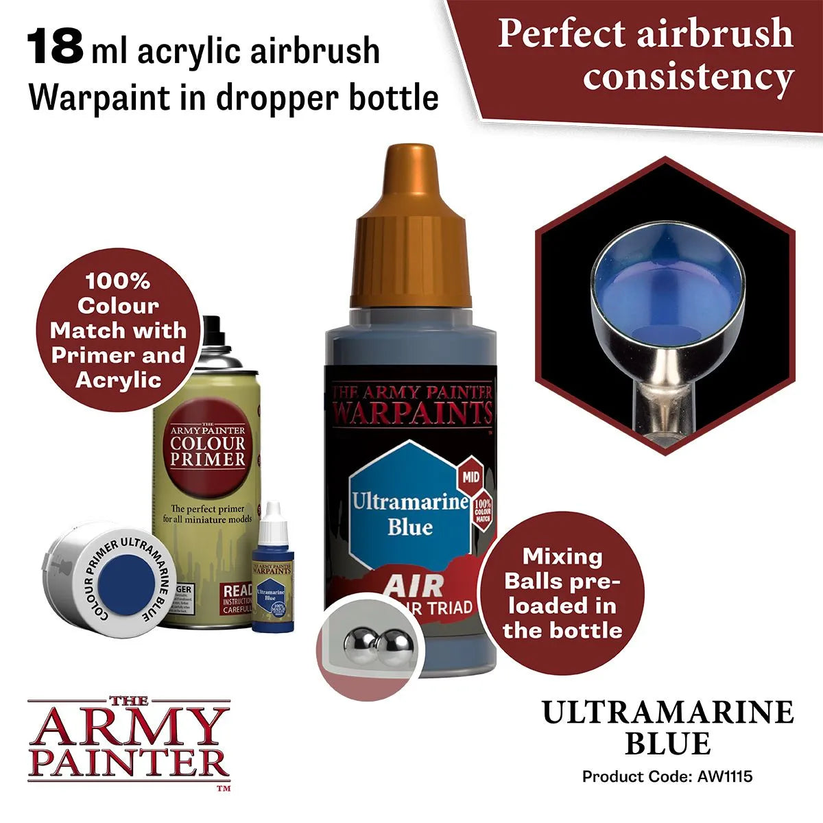 Air Warpaint Ultramarine Blue (17)-The Army Painter-Radaddel