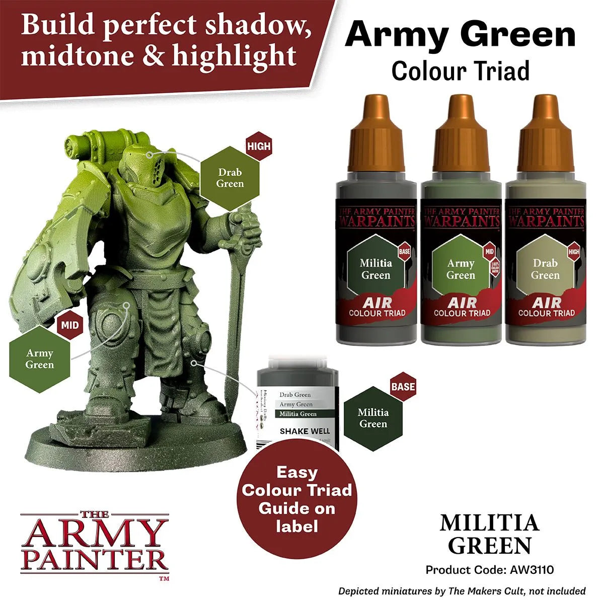 Air Warpaint Militia Green (37)-The Army Painter-Radaddel