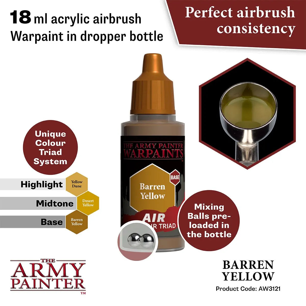 Air Warpaint Barren Yellow (70)-The Army Painter-Radaddel