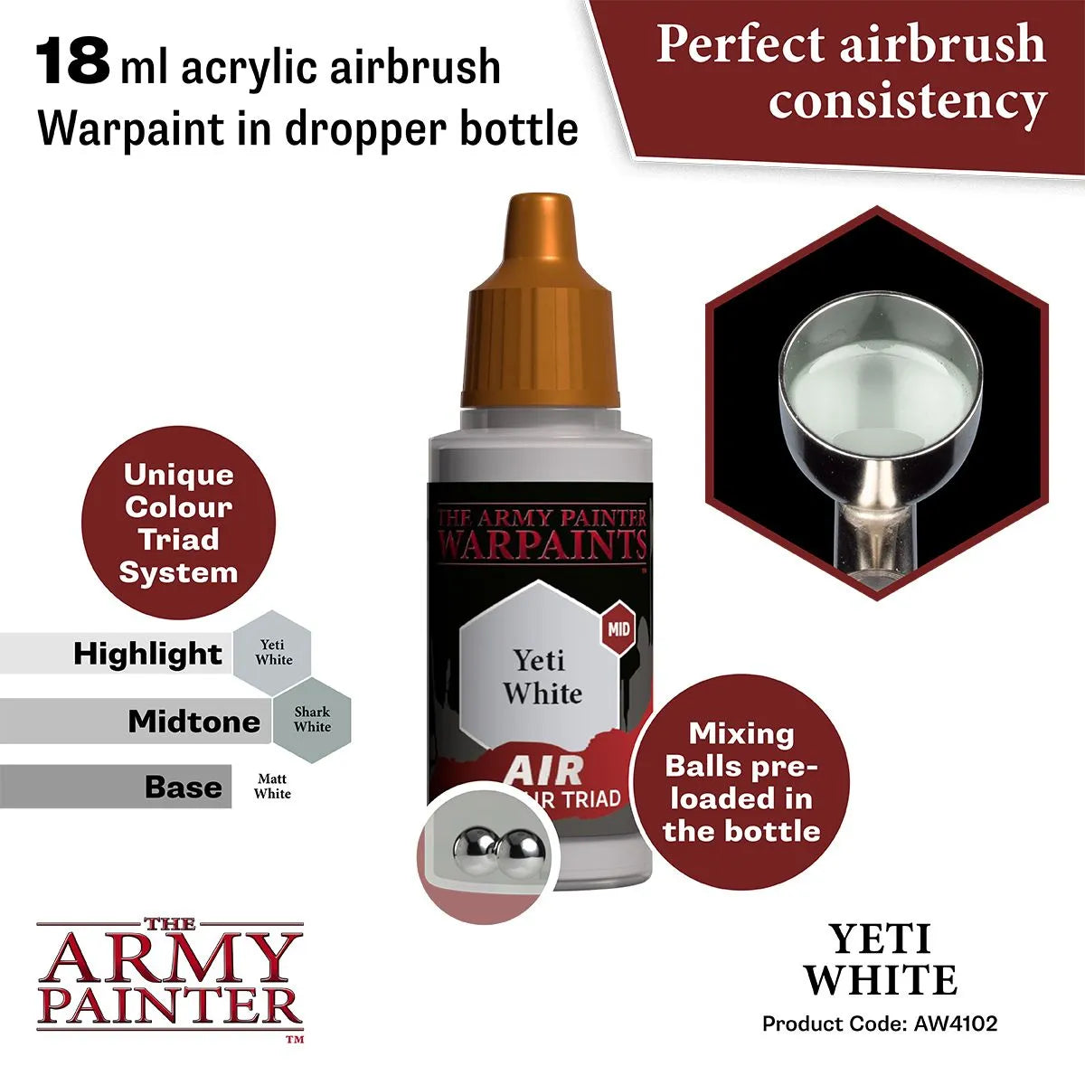Air Warpaint Yeti White (08)-The Army Painter-Radaddel