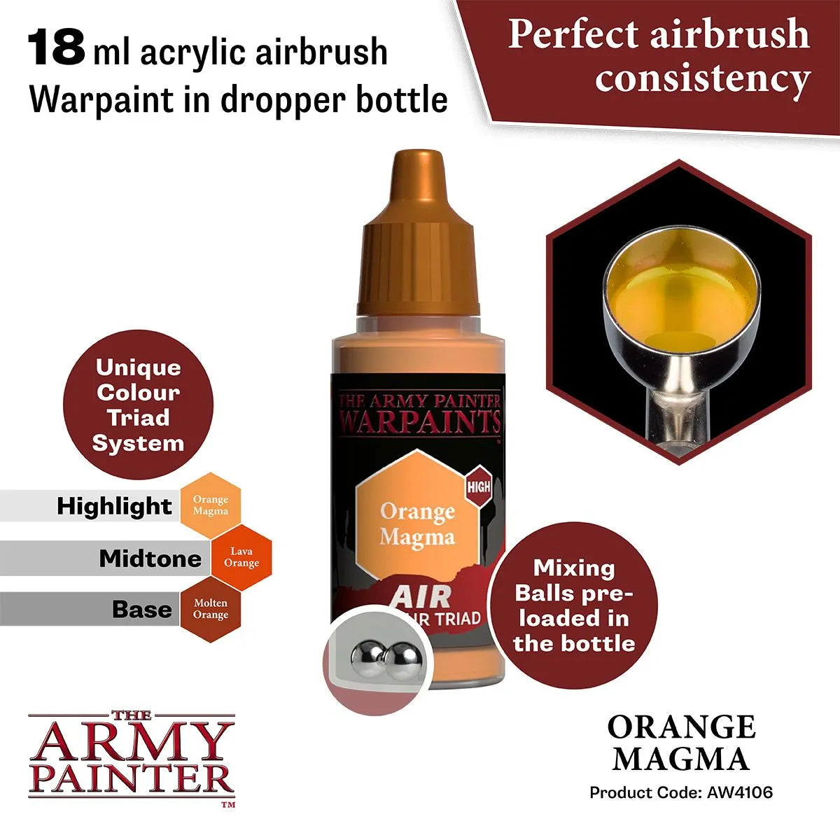 Air Warpaint Orange Magma (66)-The Army Painter-Radaddel