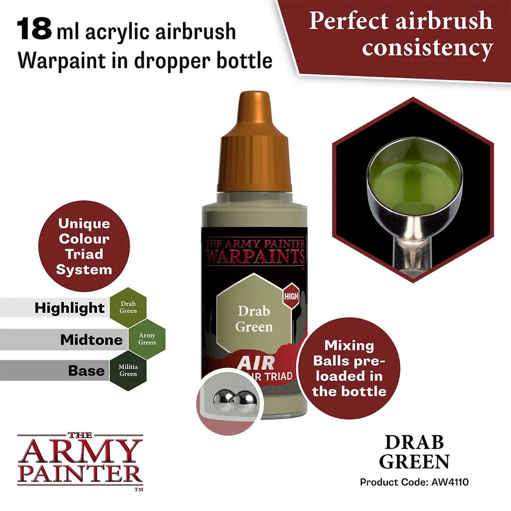 Air Warpaint Drab Green (39)-The Army Painter-Radaddel