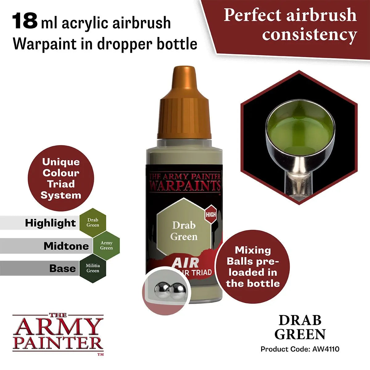 Air Warpaint Drab Green (39)-The Army Painter-Radaddel