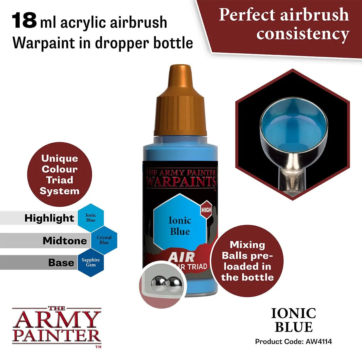 Air Warpaint Ionic Blue (36)-The Army Painter-Radaddel