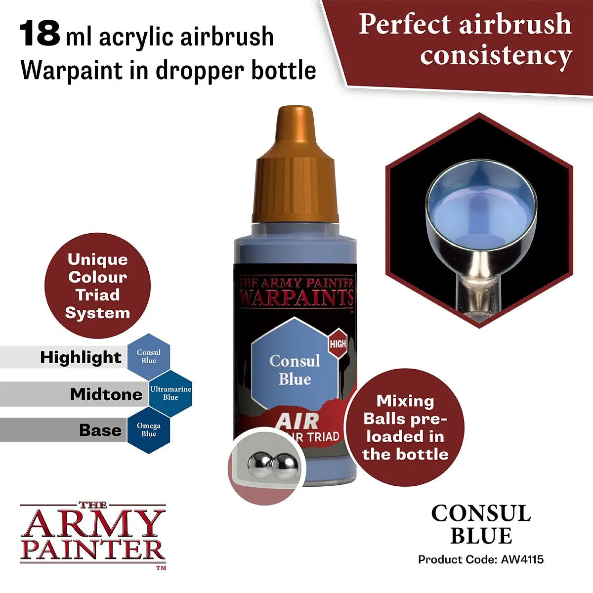 Air Warpaint Consul Blue (18)-The Army Painter-Radaddel
