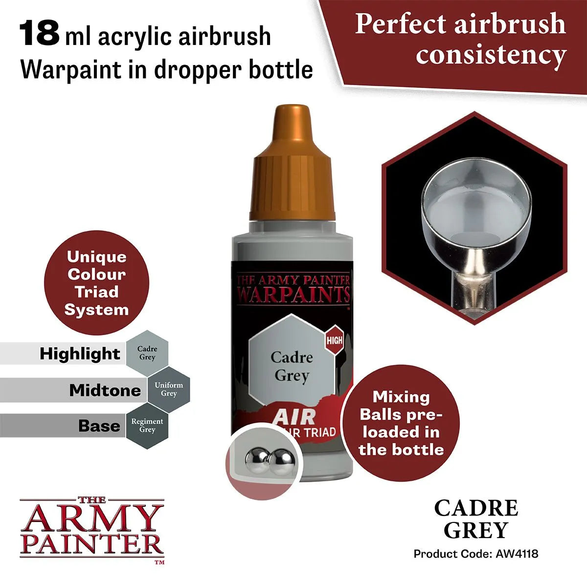Air Warpaint Cadre Grey (06)-The Army Painter-Radaddel