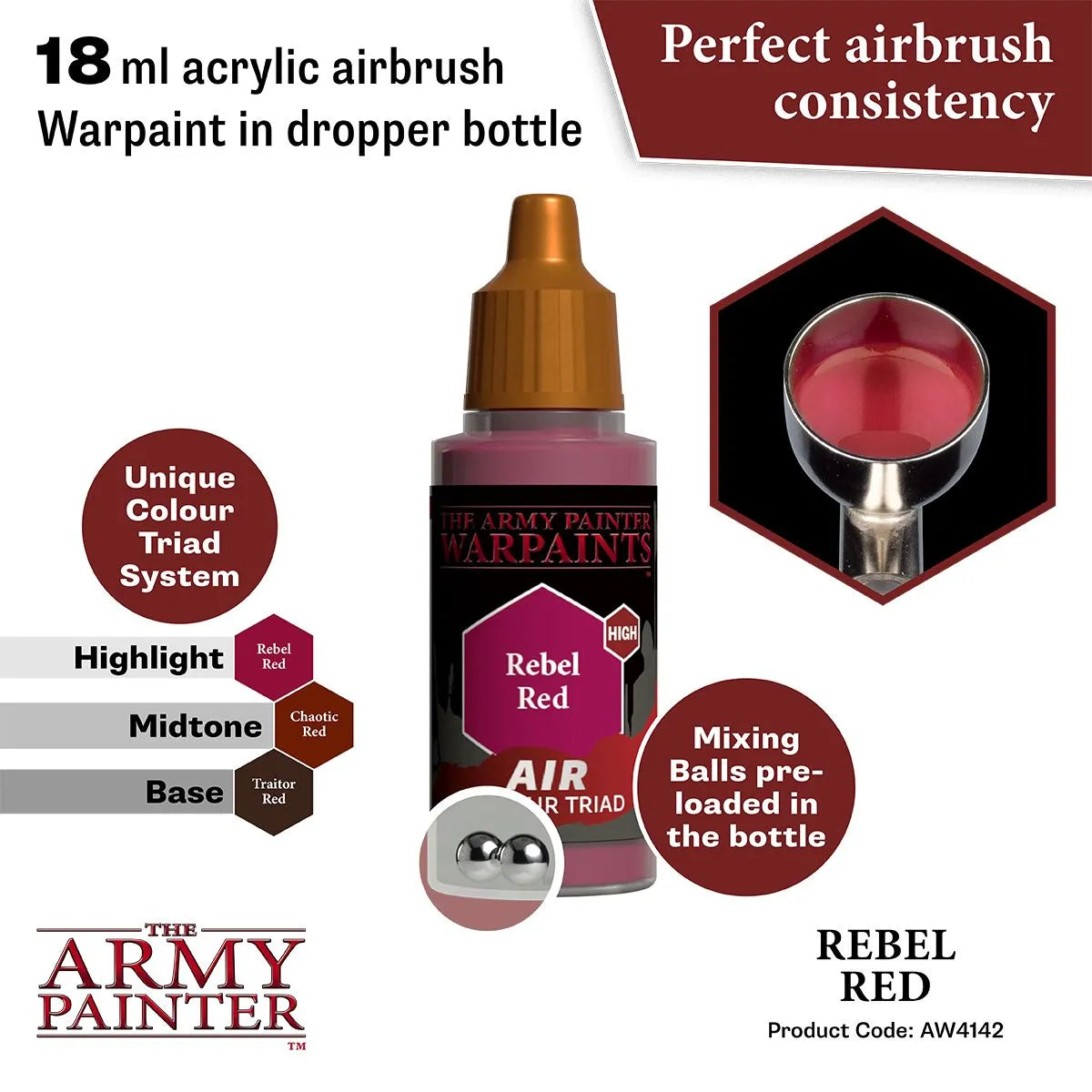 Air Warpaint Rebel Red (57)-The Army Painter-Radaddel