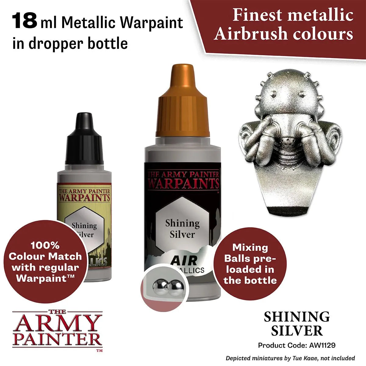 Air Warpaint Shining Silver (125)-The Army Painter-Radaddel