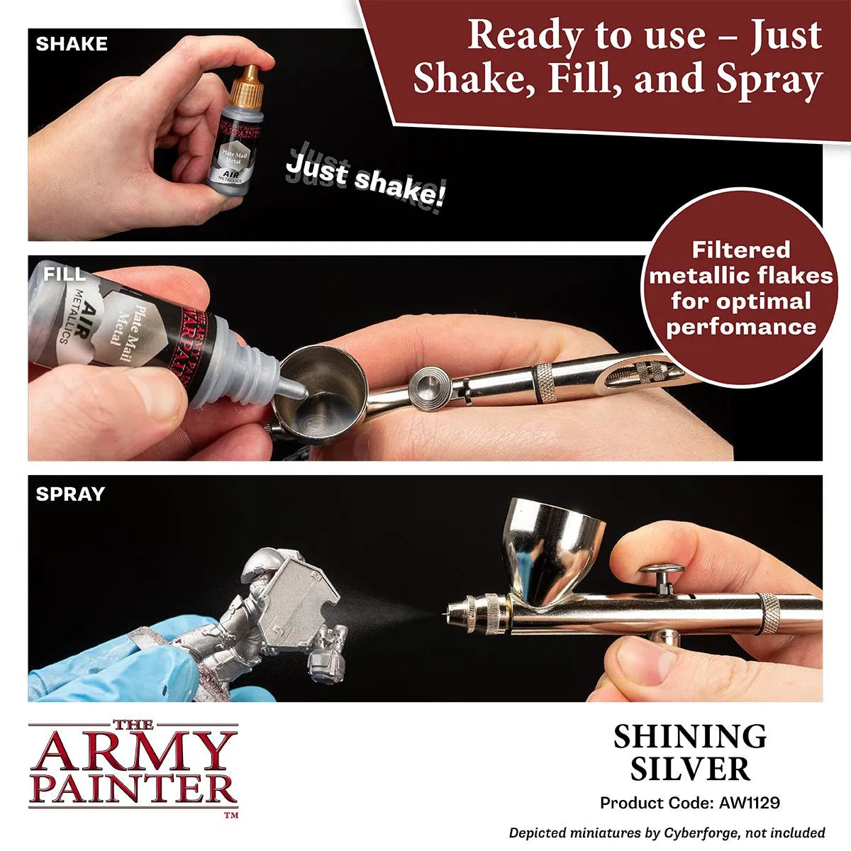 Air Warpaint Shining Silver (125)-The Army Painter-Radaddel