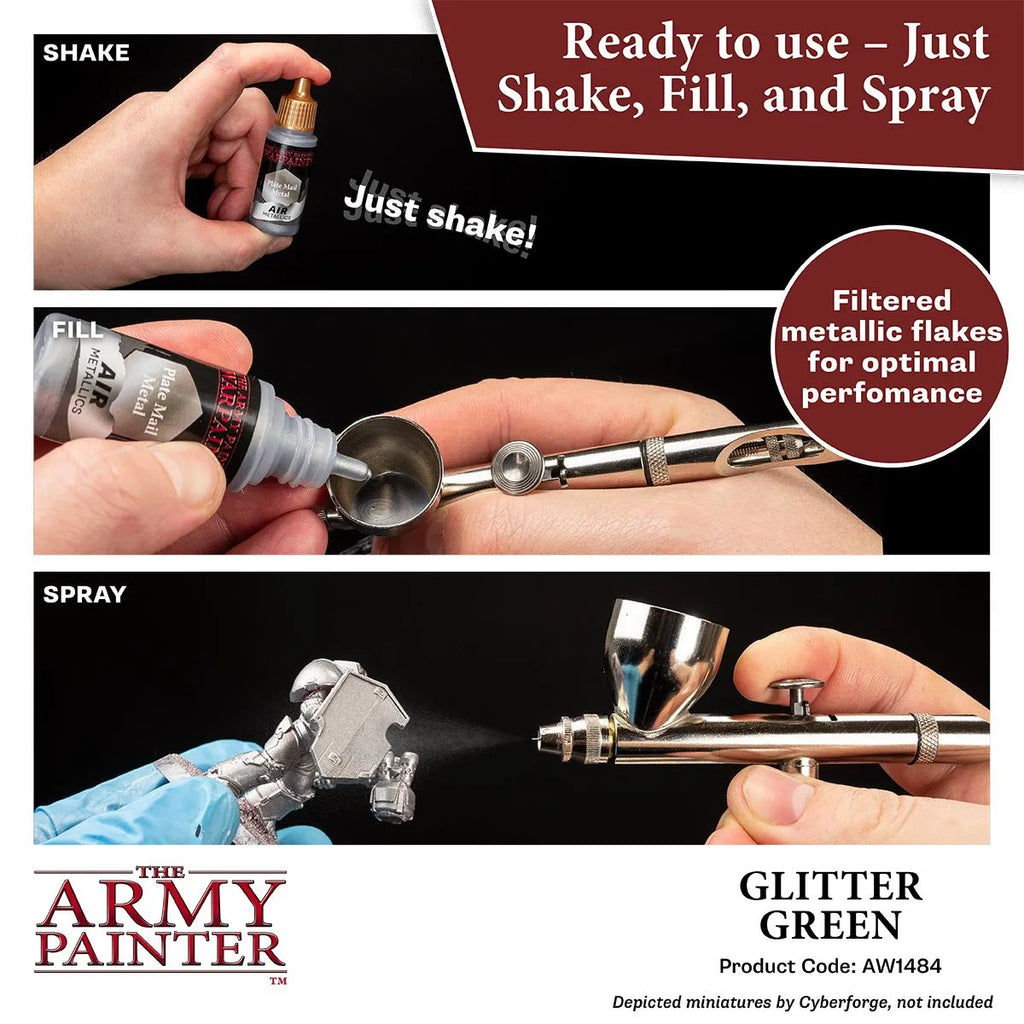 Air Warpaint Glitter Green (113)-The Army Painter-Radaddel