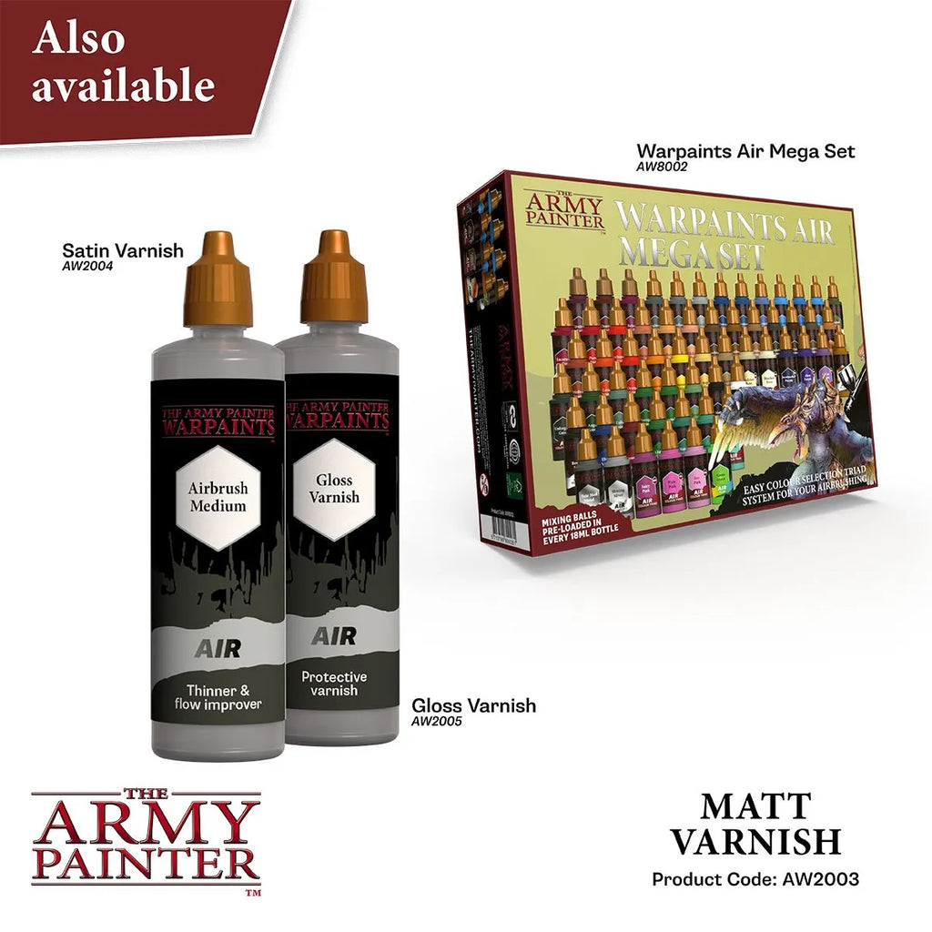 Air Anti-shine Matt Varnish, 100 ml-The Army Painter-Radaddel