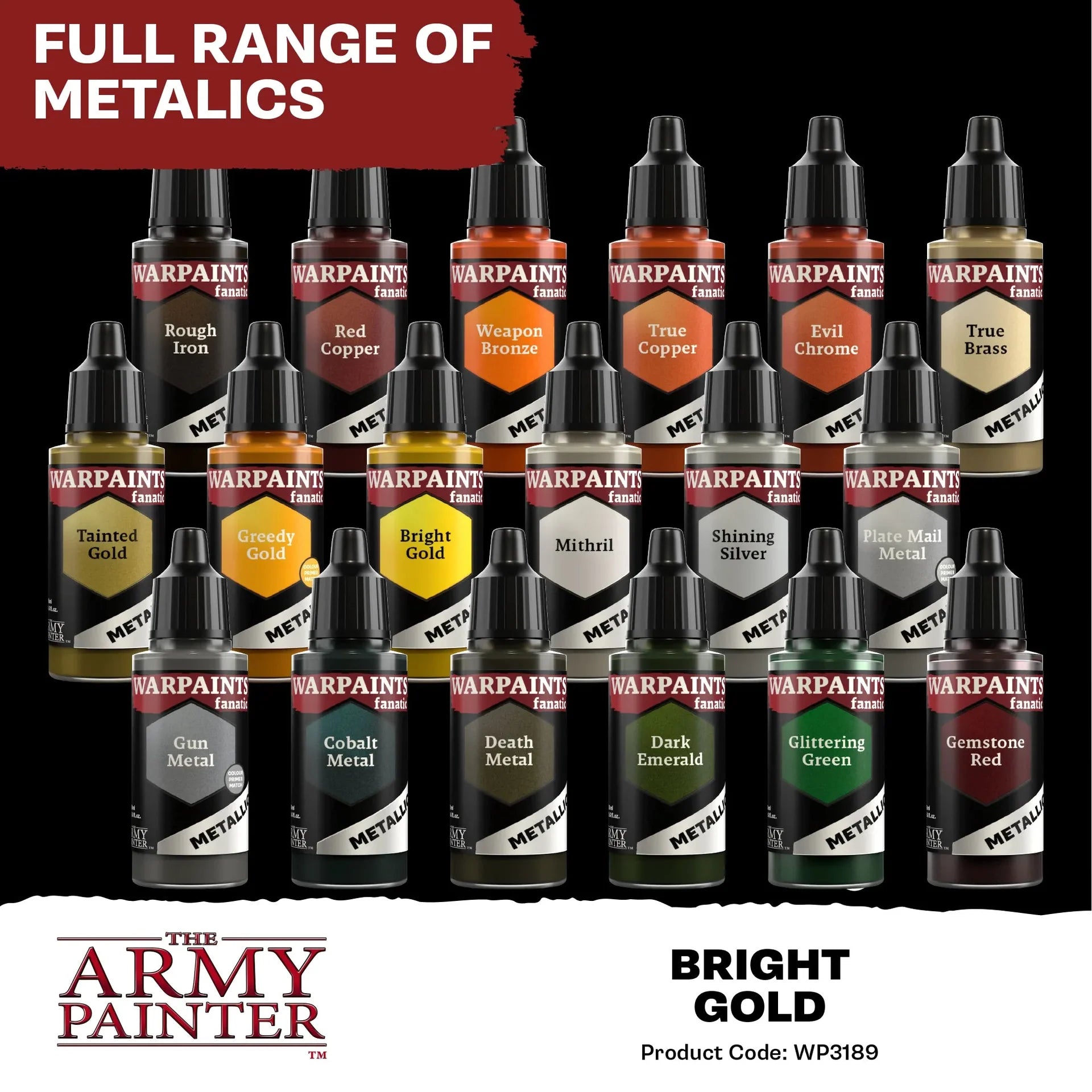 Bright Gold Fanatic Metallic-The Army Painter-Radaddel