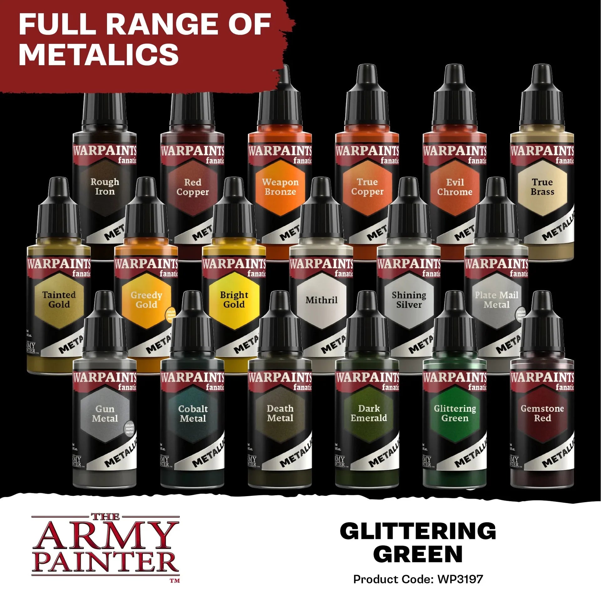 Glittering Green Fanatic Metallic-The Army Painter-Radaddel
