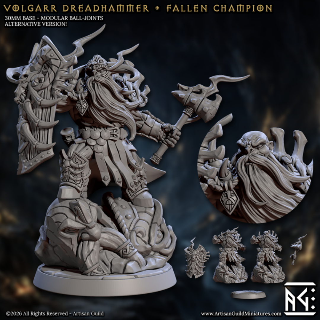 Campeón Caído Draugr Enano - Volgarr Martillodelhorror