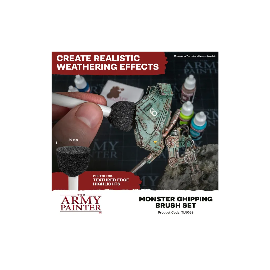 Wargamer Monster Chipping Brush Set (2025)-The Army Painter-Radaddel