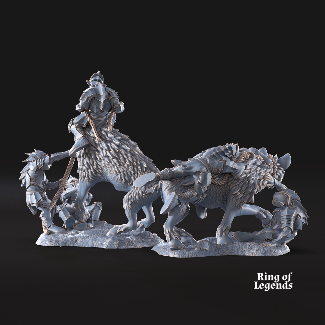 2x Jinete de lobo domadores - Goblins de la cueva