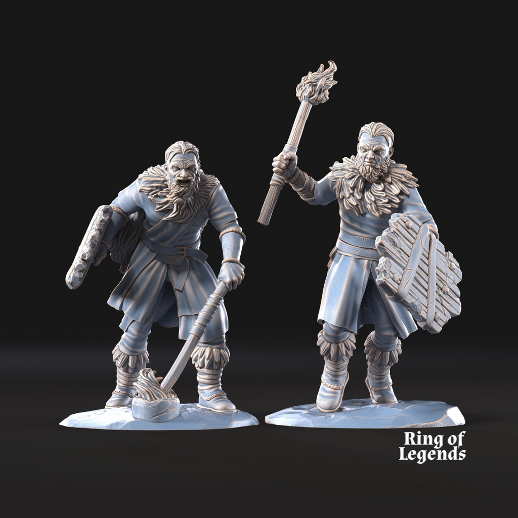 5x Antorcha y escudo opcional - Saqueadores de Fellmount