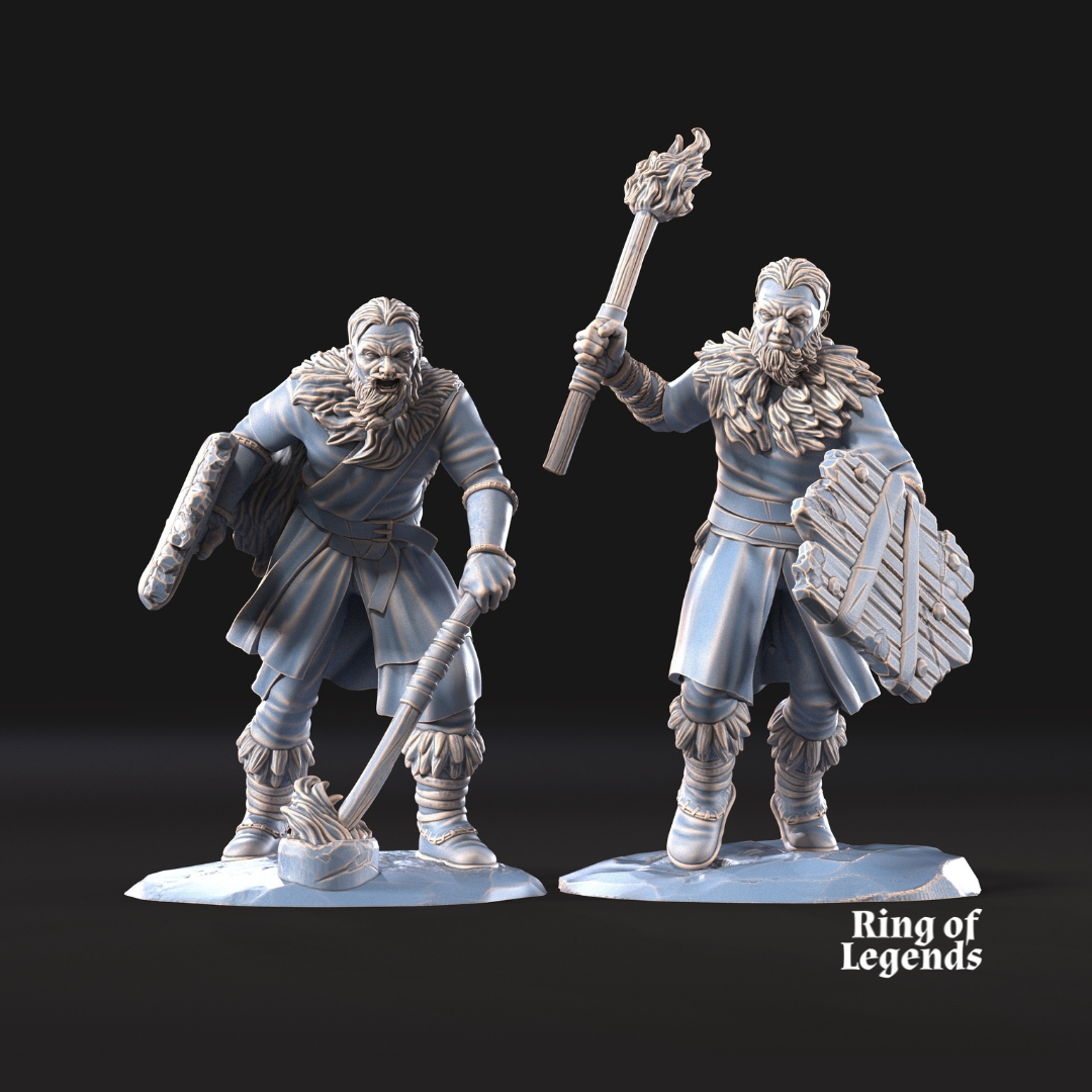 5x Antorcha y escudo opcional - Saqueadores de Fellmount