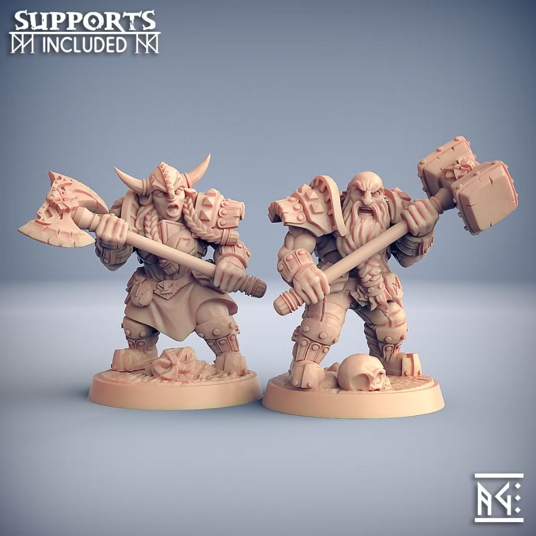 Dwarven Defender - Two-Handed Specialists (2 Minis)