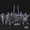6x Grey Castle warriors with spears